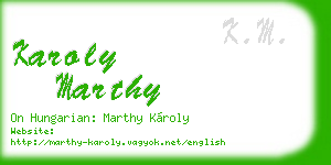 karoly marthy business card